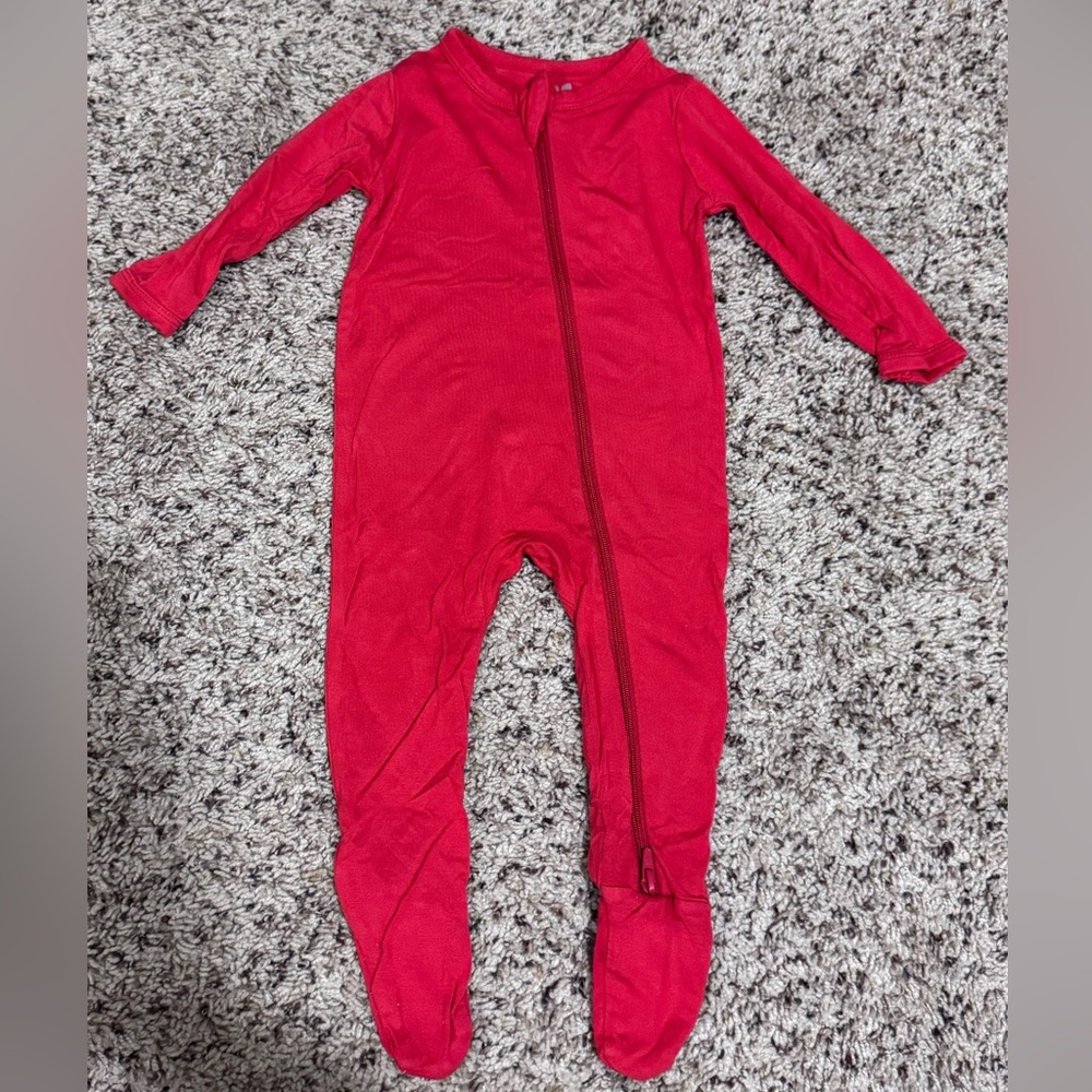 Kyte Baby Bamboo Red Footie Pjs